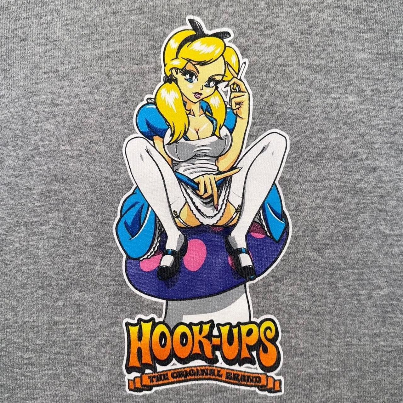 Hook-Ups Y2K 90s 2000 Hook-Ups Alice In Wonderland Anime Skate Hoodie Size US XL / EU 56 / 4 - 5 Thumbnail