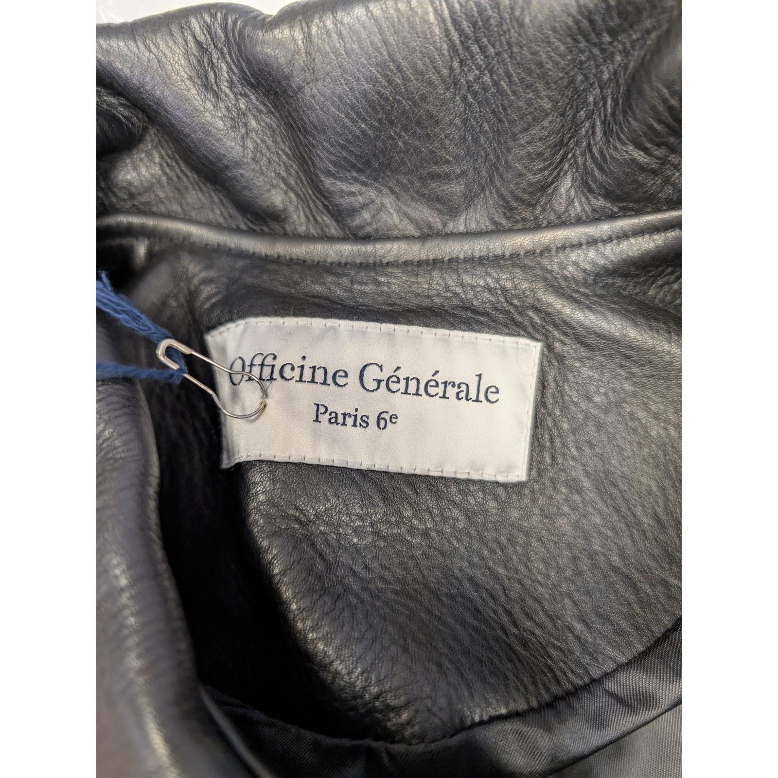 Officine Generale o1rshd1 Dafoe Bomber Grained Leather Jacket in Black Size US M / EU 48-50 / 2 - 21 Thumbnail