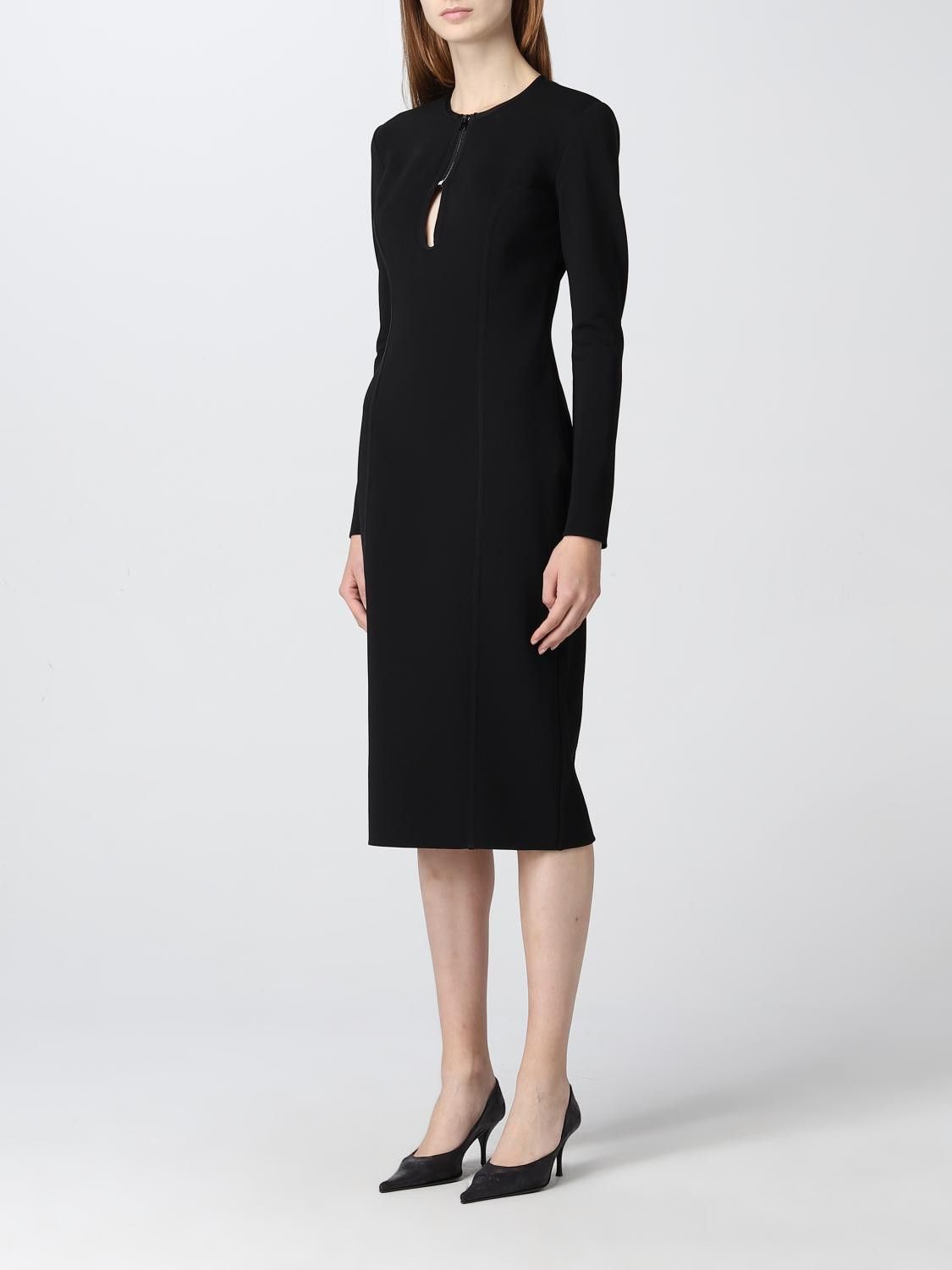 Tom Ford o1y0126 Midi Dress in Black Size XS / US 0-2 / IT 36-38 - 3 Thumbnail