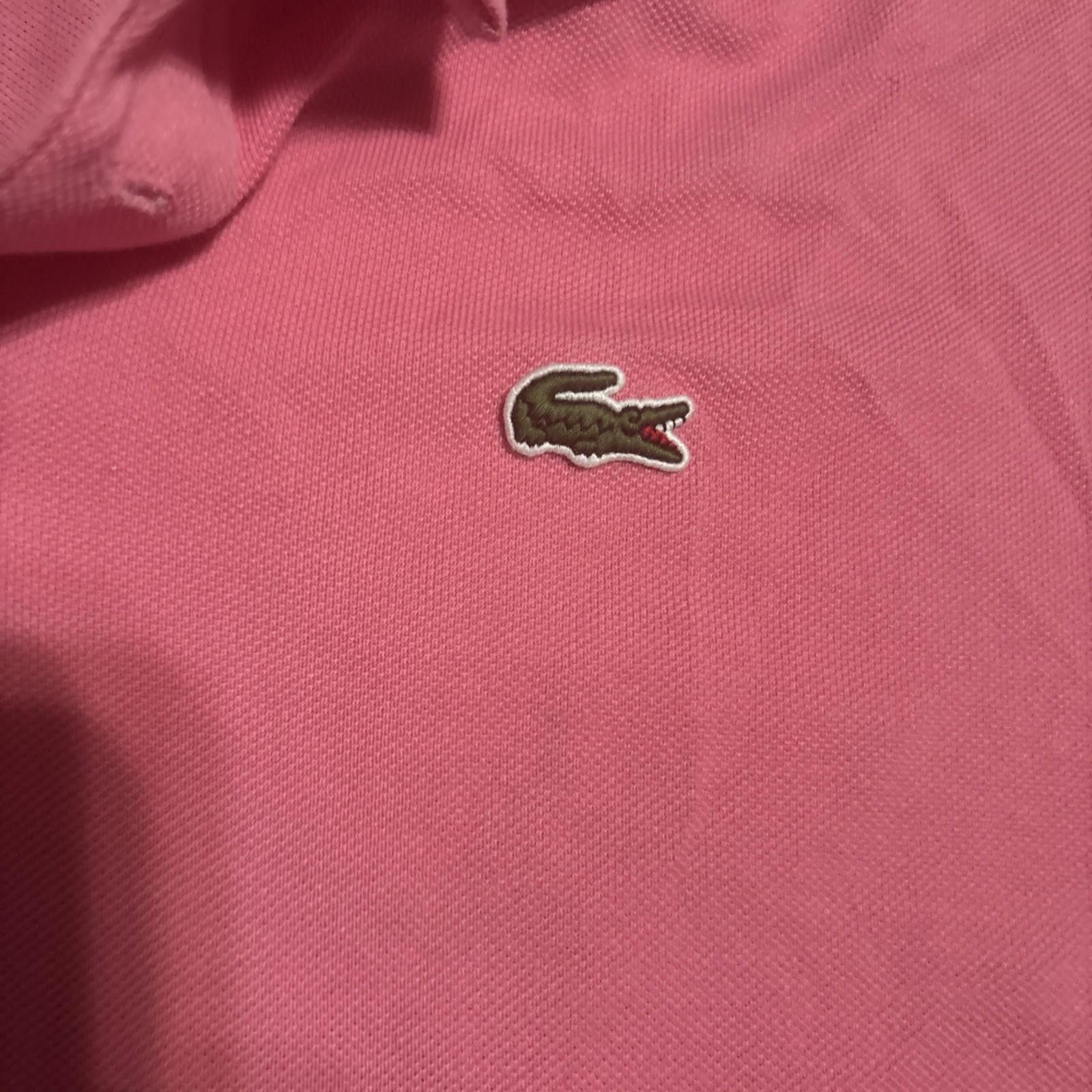 Lacoste Lacoste Polo Shirt Mens Extra Large Pink Short Sleeve croc Size US XL / EU 56 / 4 - 3 Thumbnail