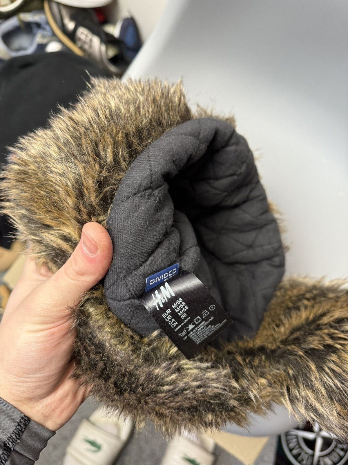 Vintage Ushanka Trapper Hat Furry Mohair Fuzzy Fur Hat Y2K 90s rare Size ONE SIZE - 10 Thumbnail