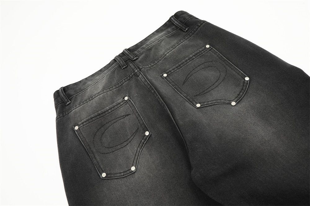 Japanese Brand × Jean Men's washed gradient loose stitching casual flared jeans Size US 32 / EU 48 - 5 Thumbnail