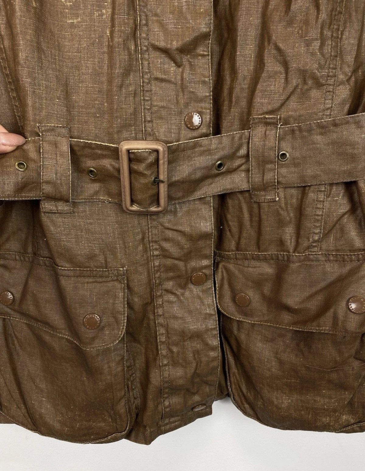 Barbour Barbour SMU Duralinen International Belted Jacket Women’s Size L / US 10 / IT 46 - 8 Thumbnail