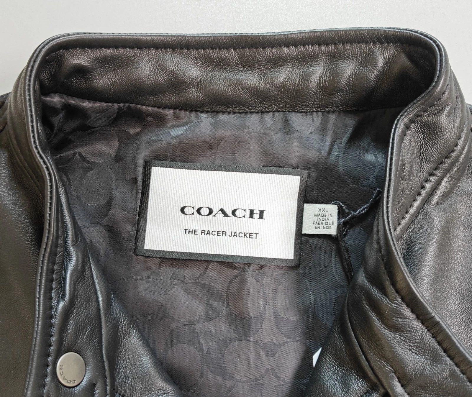 Coach Coach Leather Racer Jacket FTP 5055 Size US XXL / EU 58 / 5 - 4 Thumbnail