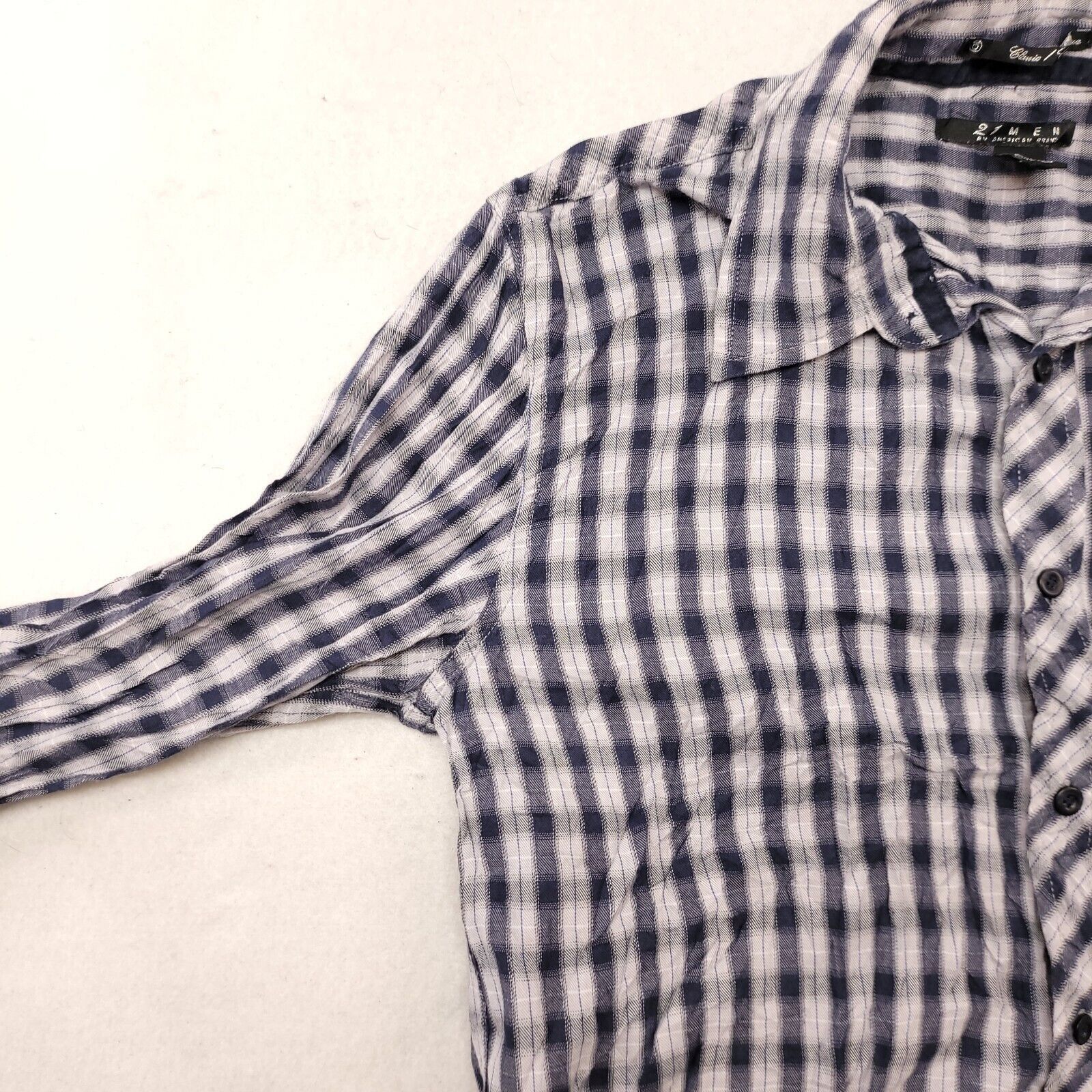21 Men 21 Men Tartan Flannel Button Up Shirt Mens Size M Blue Gray Size US M / EU 48-50 / 2 - 4 Thumbnail