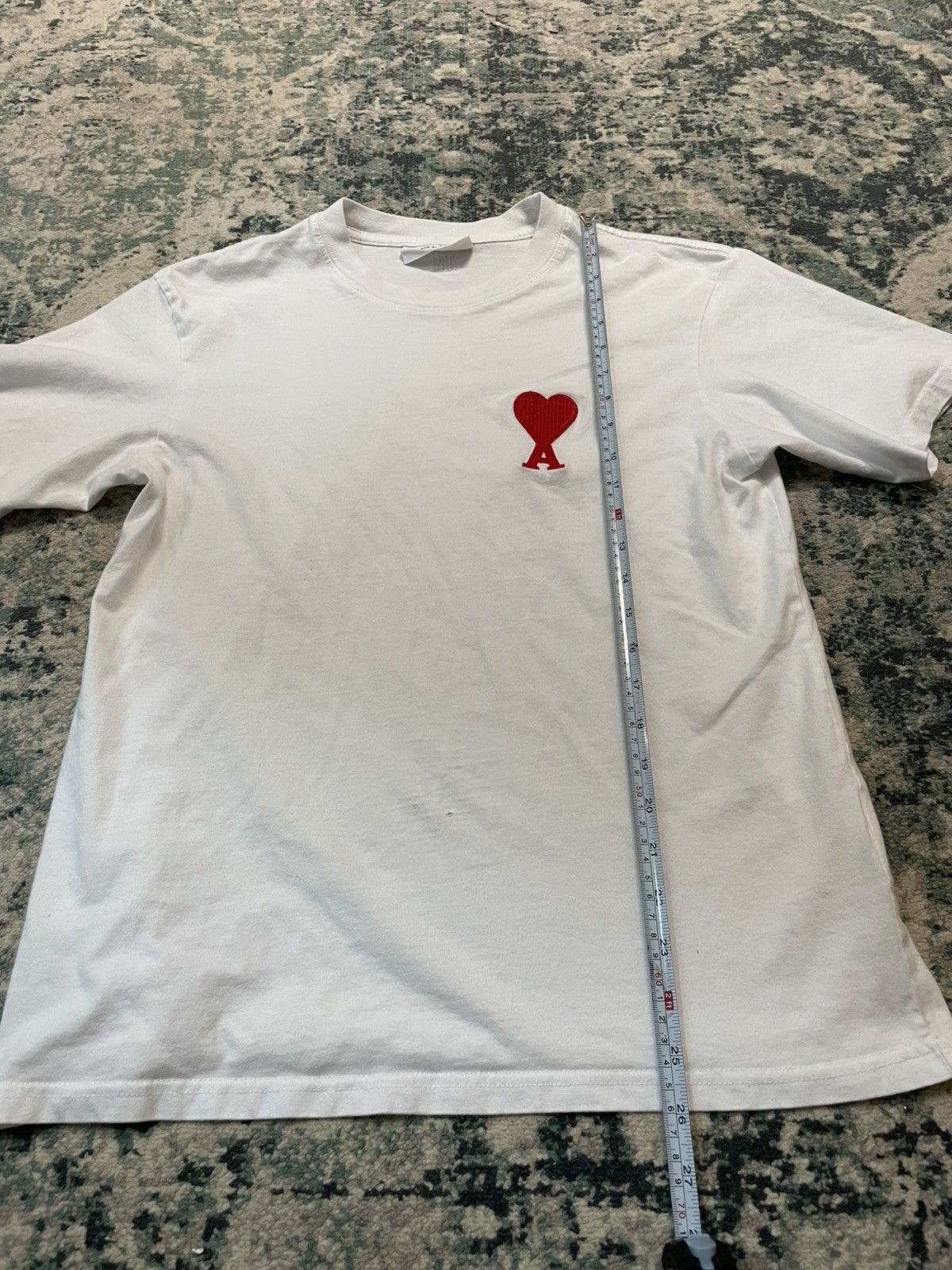 AMI AMI PARIS Alexandre White Red Heart T-shirt Medium Unisex Size US M / EU 48-50 / 2 - 10 Thumbnail
