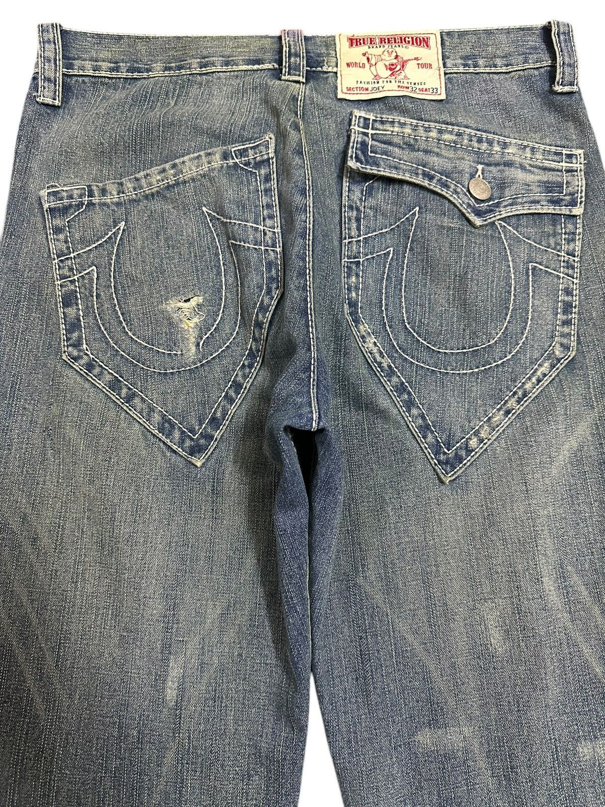 Japanese Brand Vintage True Religion Blue Wash Style Loose Jeans Size US 36 / EU 52 - 5 Thumbnail