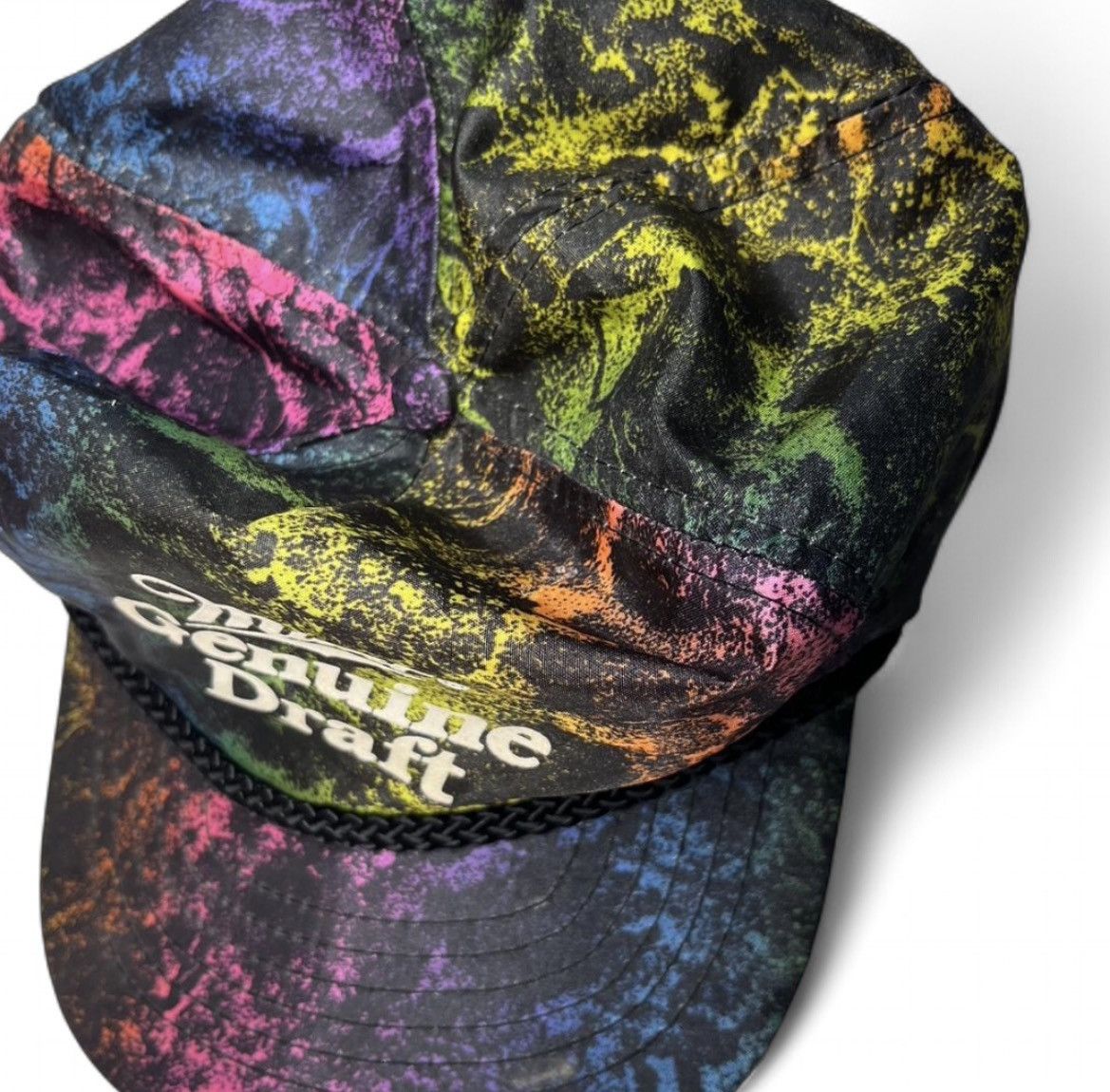 Vintage Vintage 80s/90s Miller Genuine Draft MGD Tie-Dye Hat Cap Size ONE SIZE - 3 Thumbnail