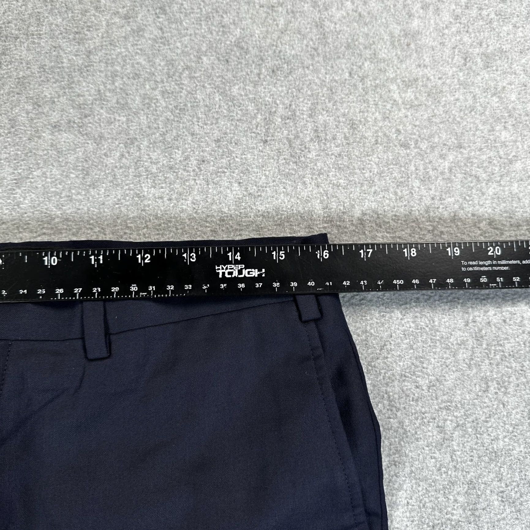 Vintage Indochino Dress Pants Mens 34x32 Blue Wool Cashmere Flat Front Tapered Leg Size US 34 / EU 50 - 4 Thumbnail
