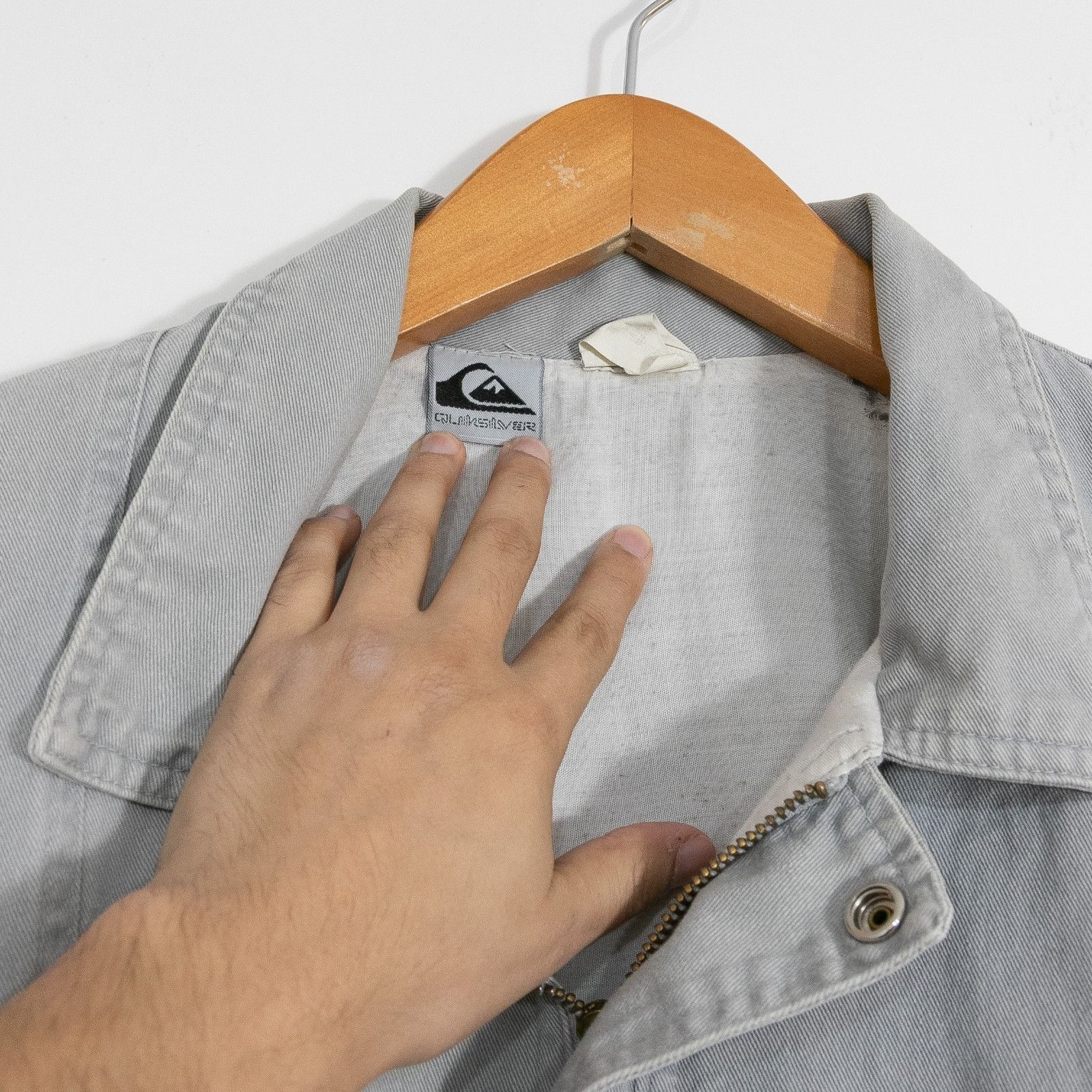 Quiksilver Vintage 80s Quiksilver Canvas Bomber Jacket Mens Large Boxy Size US L / EU 52-54 / 3 - 8 Thumbnail