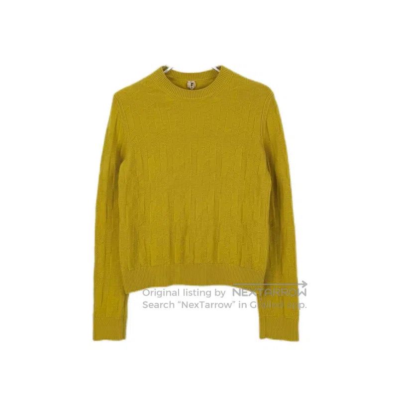 Hermes Hermes Yellow full H wool sweater Size S / US 4 / IT 40 - 1 Thumbnail