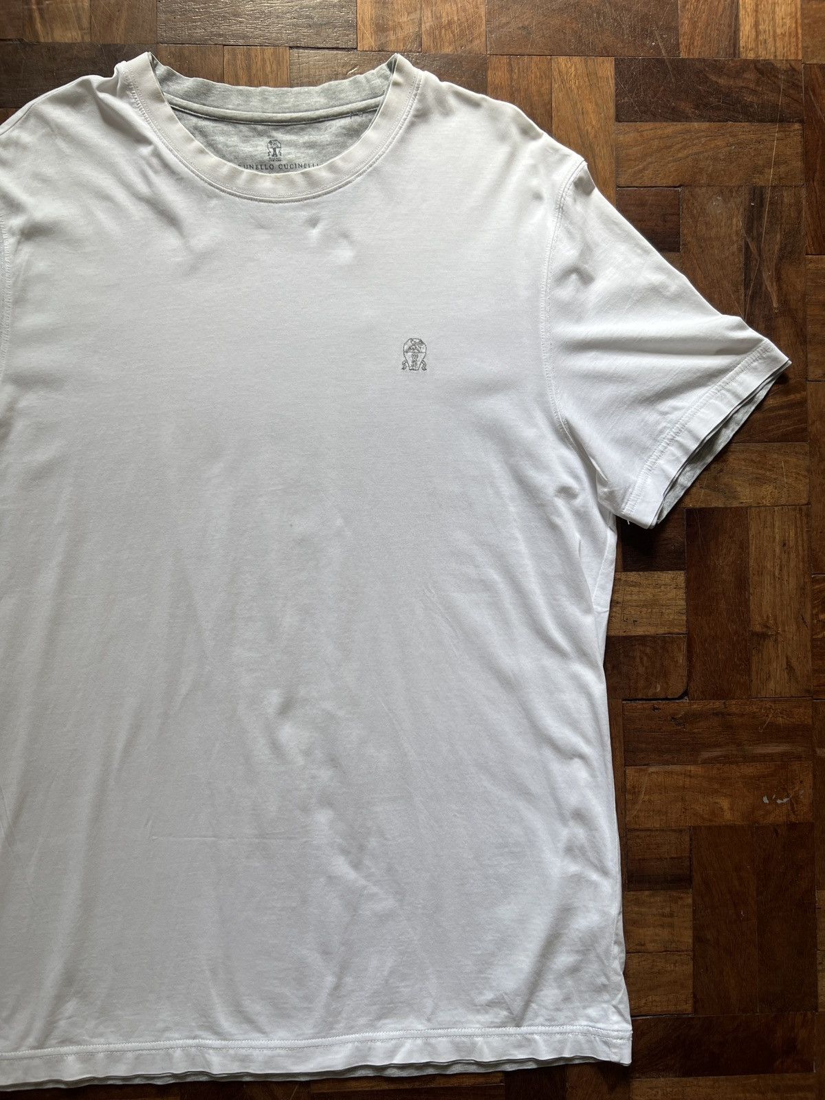 Brunello Cucinelli Brunello Cucinelli grey trimmed tshirt Size US M / EU 48-50 / 2 - 8 Thumbnail