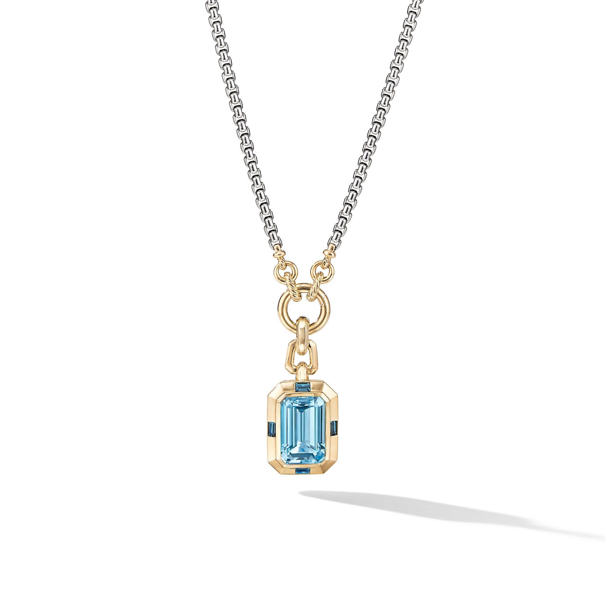 David Yurman o1w1db10525 D14705 Pendant with Blue Topaz and 18K Gold Size ONE SIZE - 1 Preview