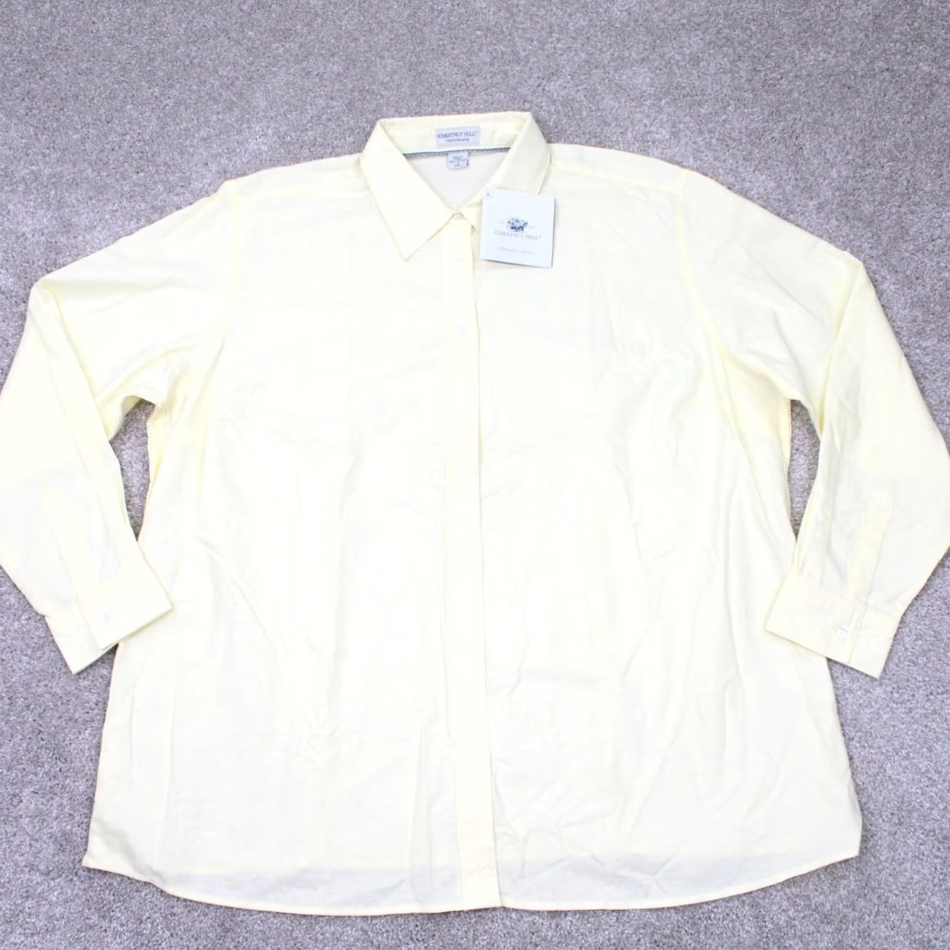 Vintage Chestnut Hill Shirt Mens 2XL Yellow Button-Down 100% Cotton NWT L/S Shirt Button-Up Casual Formal Size US XXL / EU 58 / 5 - 2 Thumbnail