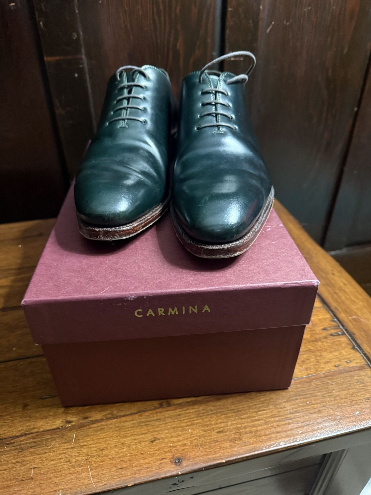 Carmina Wholecut Oxford Green Cordovan (UK 8/NA 9)
