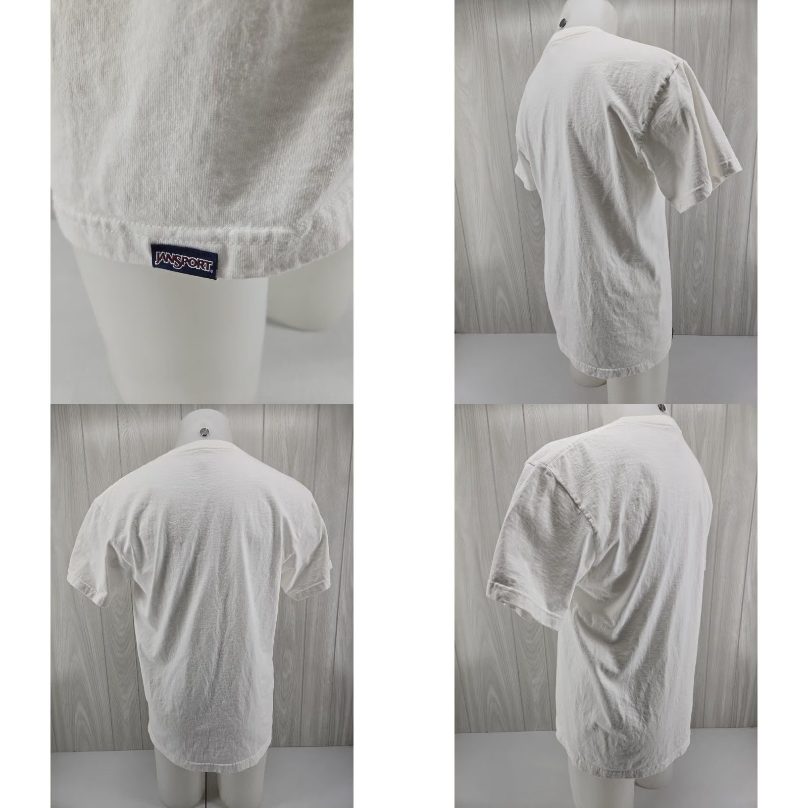 Jansport Harding University White T-Shirt Size Large Mens T-Shirt Cotton Crew Neck Short Sleeve Size US L / EU 52-54 / 3 - 8 Thumbnail