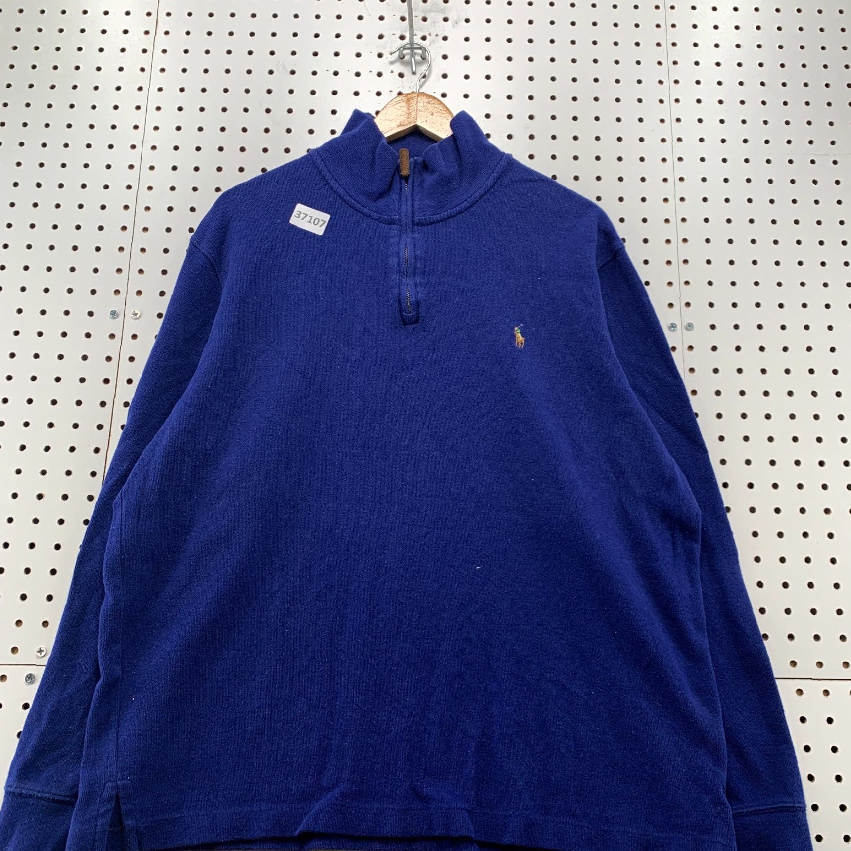 Polo Ralph Lauren Polo Ralph Lauren 1/4 Zip Sweater Mens XL Royal Blue Mock Neck Casual Pony Shirt Size US XL / EU 56 / 4 - 5 Thumbnail