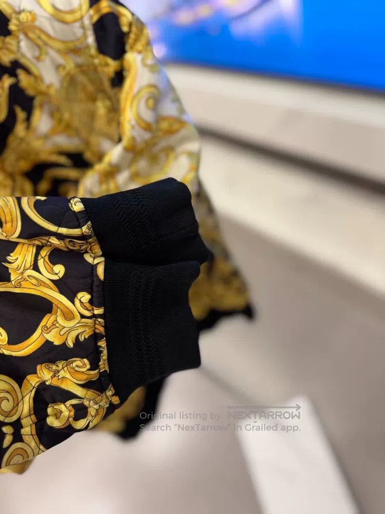 Versace Versace Black gold baroque men's cotton jacket jacket Size US M / EU 48-50 / 2 - 5 Thumbnail