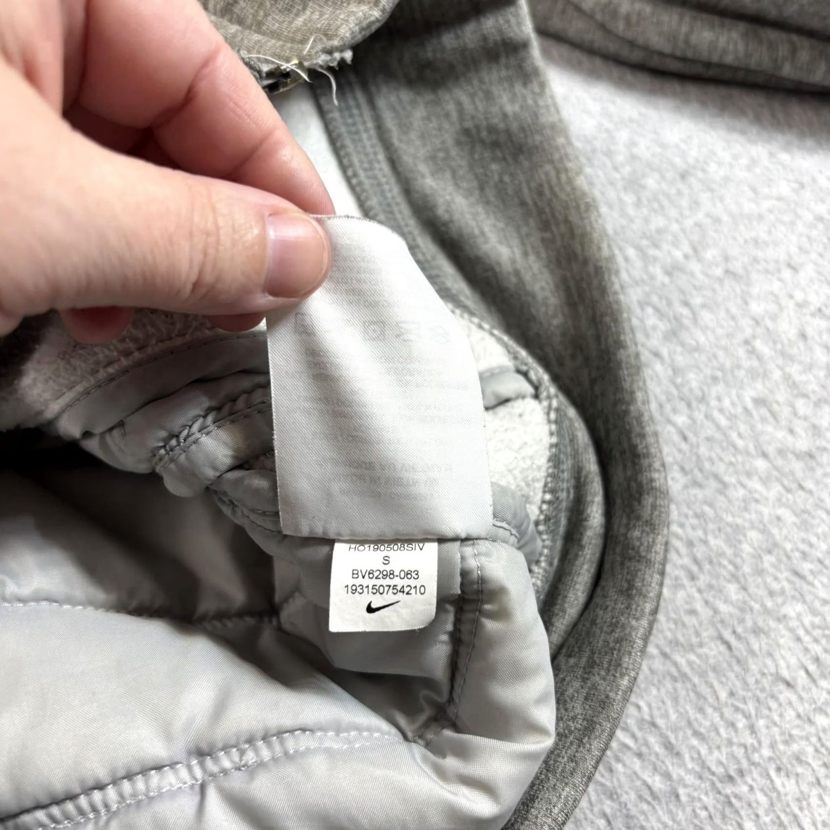 Nike Nike Jacket Mens S Gray Hooded Full Zip Insulated Puffer Fleece Comfortable Size US S / EU 44-46 / 1 - 5 Thumbnail