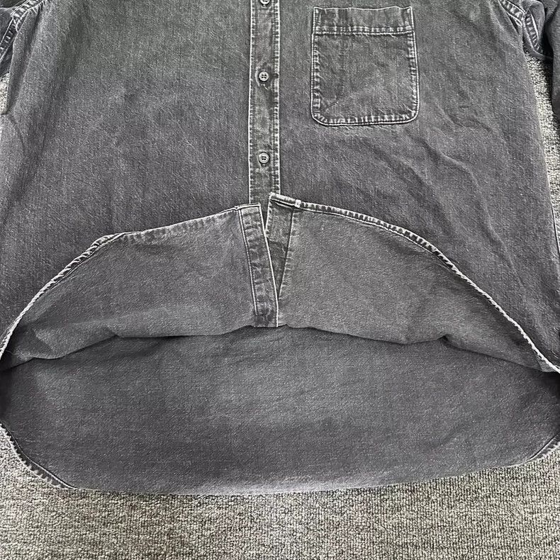 Balenciaga Balenciaga Washed denim long-sleeved shirt with green logo Size US XXS / EU 40 - 6 Thumbnail
