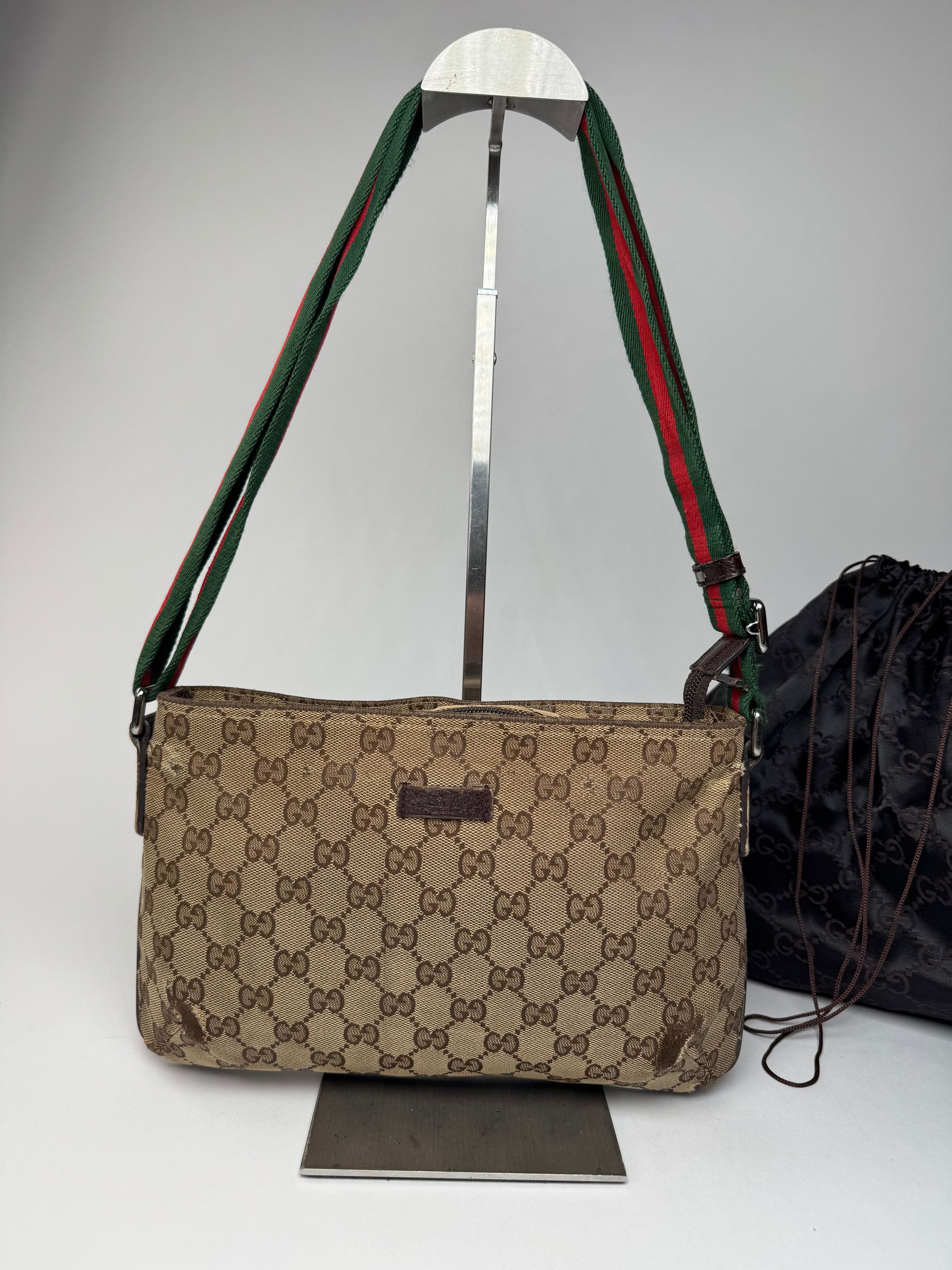 Gucci Vintage Monogram Canvas Bag Beige Brown Size ONE SIZE - 1 Thumbnail