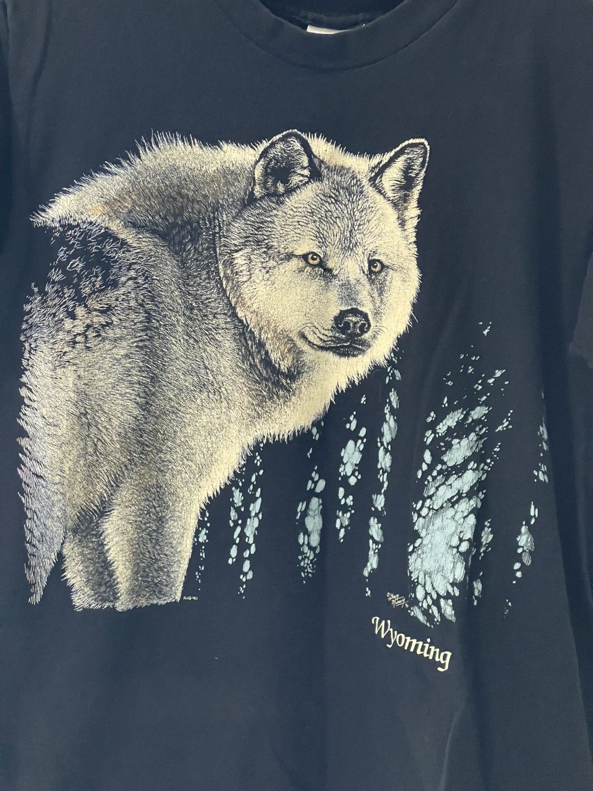 Designer × Vintage Vintage 1990 Harlequin Wolf Wilderness SS Shirt Size Small Size US S / EU 44-46 / 1 - 2 Thumbnail
