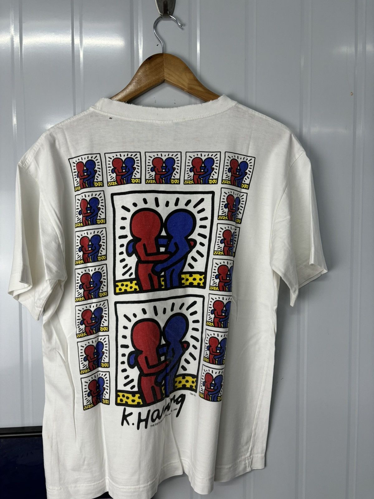 Keith Haring × Vintage RARE! Vintage 90’s Keith Haring Art Tees Size US L / EU 52-54 / 3 - 1 Thumbnail
