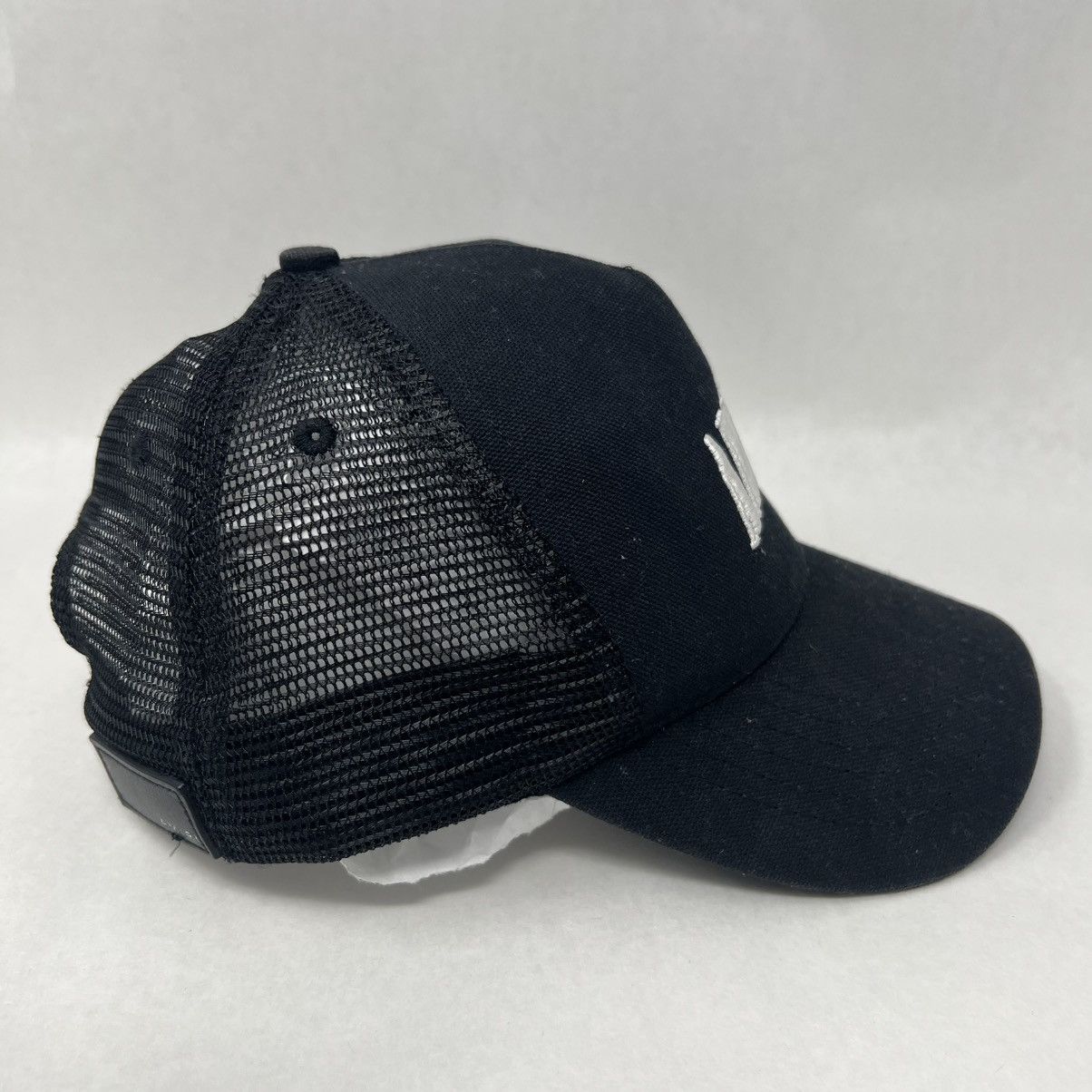Amiri Amiri Logo Trucker Hat Black White Size ONE SIZE - 3 Thumbnail