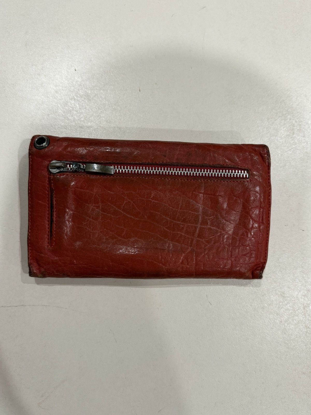 Chrome Hearts Chrome Hearts Wave Wallet Red Leather Silver Cross Snaps 925 Size ONE SIZE - 2 Thumbnail