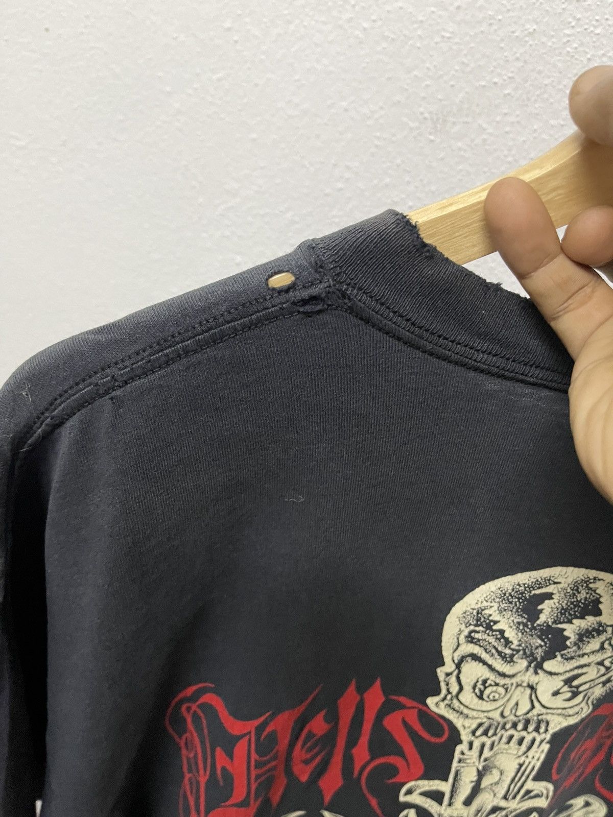 Other VINTAGE MOON EYES “WILDMAN” SKULL CROSS DISTRESSED SHIRT Size US L / EU 52-54 / 3 - 13 Thumbnail