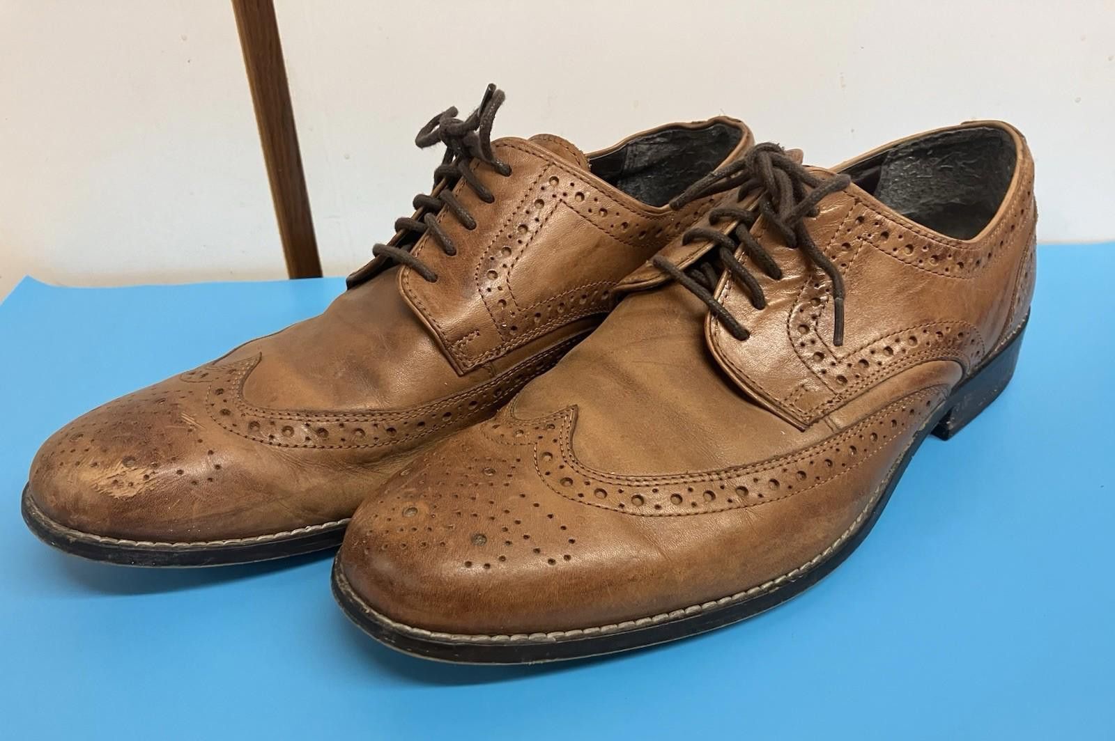 Nunn Bush Nunn Bush Men's Oxford Nelson Cognac Wingtip London Leather Size US 9.5 / EU 42-43 - 1 Thumbnail