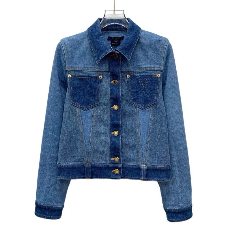 Louis Vuitton Louis Vuitton Blue patchwork cut cotton lapel single-breas Size XXS / US 00 / IT 34 - 1 Thumbnail
