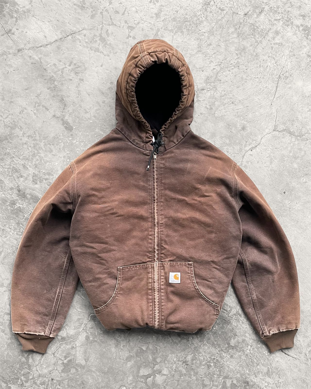 Carhartt Vintage Dark Brwon Carhartt Active Hodedd Jacket WJ130-DKB Size US L / EU 52-54 / 3 - 1 Thumbnail