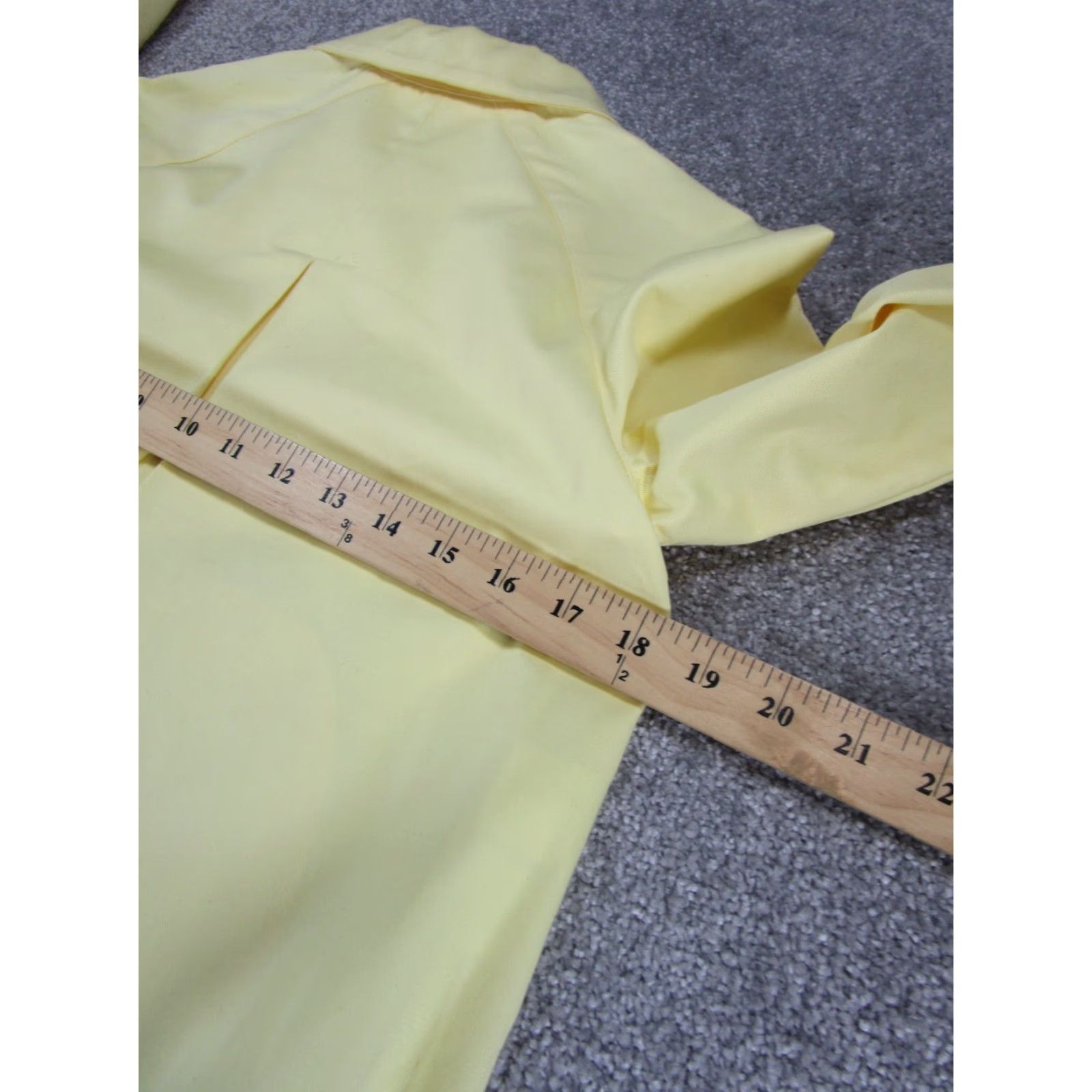 Anne Klein VINTAGE Anne Klein Jacket Womens PP Yellow Cotton Button Up Office Size XXS / US 00 / IT 34 - 5 Thumbnail