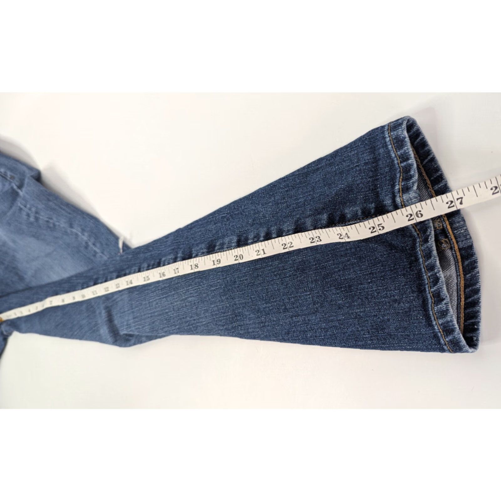 Vintage AG Adriano Goldschmied Jeans Womens Slim Distressed Boyfriend 28R Blue Denim Cotton Polyurethane 5-Pocket Logo Zipper Button Jeans Size 28" / US 6 / IT 42 - 5 Thumbnail