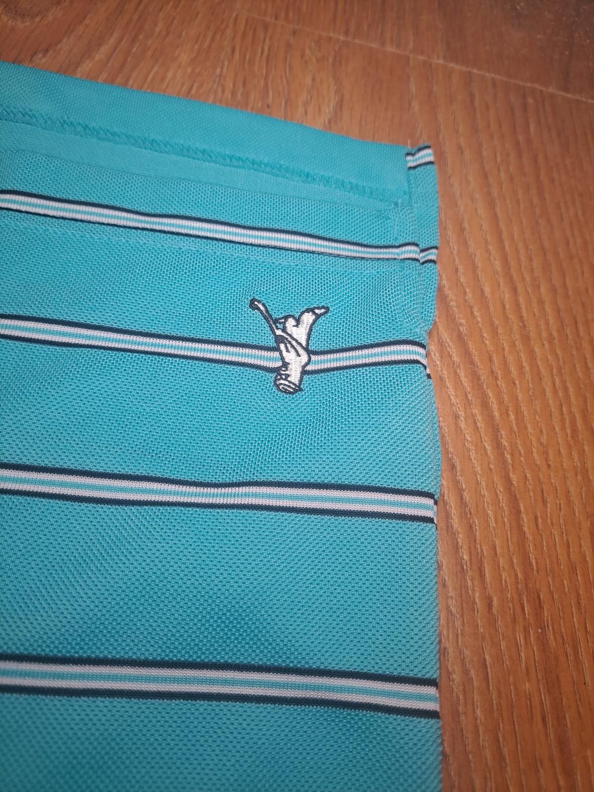 PING PING Performance Golf Polo Shirt Medium Turquoise Striped Size US M / EU 48-50 / 2 - 4 Thumbnail