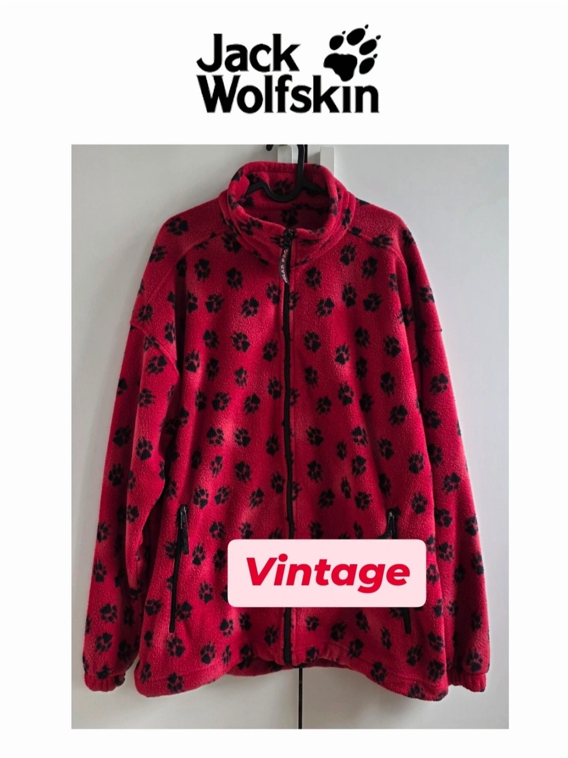 Jack Wolfskin Jack Wolfskin polar vintage xxl red Fleece paw print Size US XXL / EU 58 / 5 - 1 Thumbnail