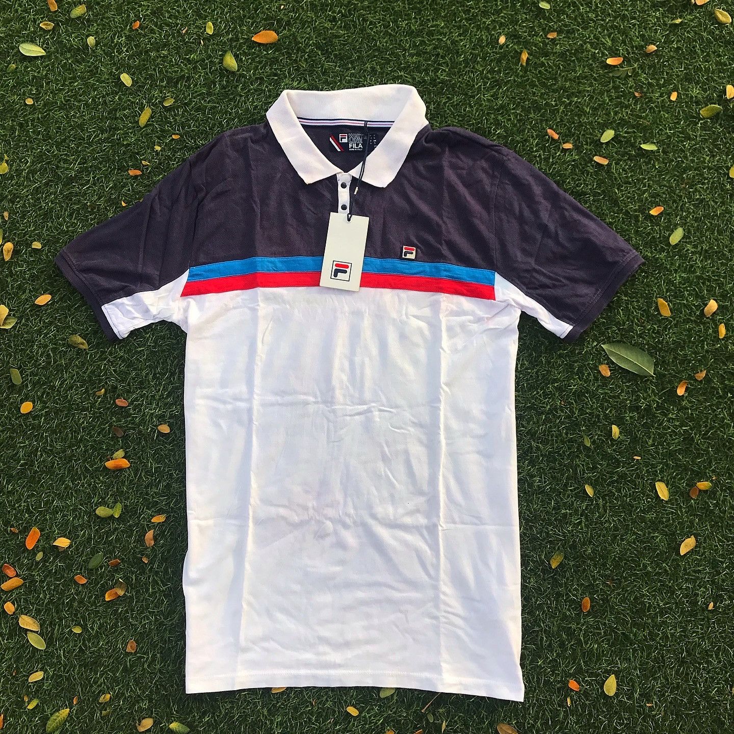Fila sentatta Polo Shirt 3 tone colorway Bnwt Brand New