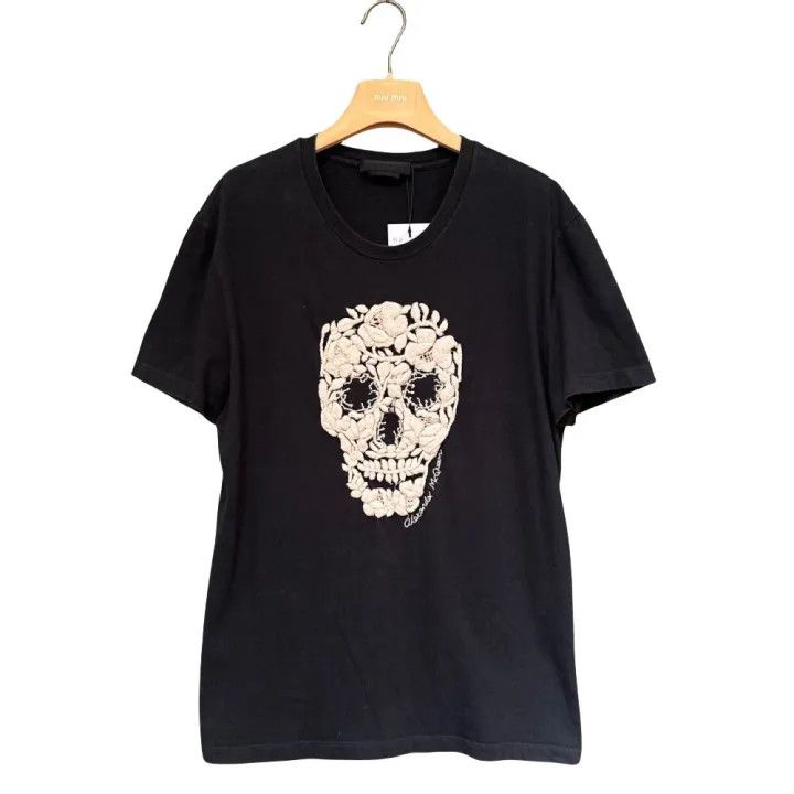 Alexander McQueen Alexander McQueen Floral Skull Graphic T-Shirt 0079 Size S / US 4 / IT 40 - 1 Thumbnail