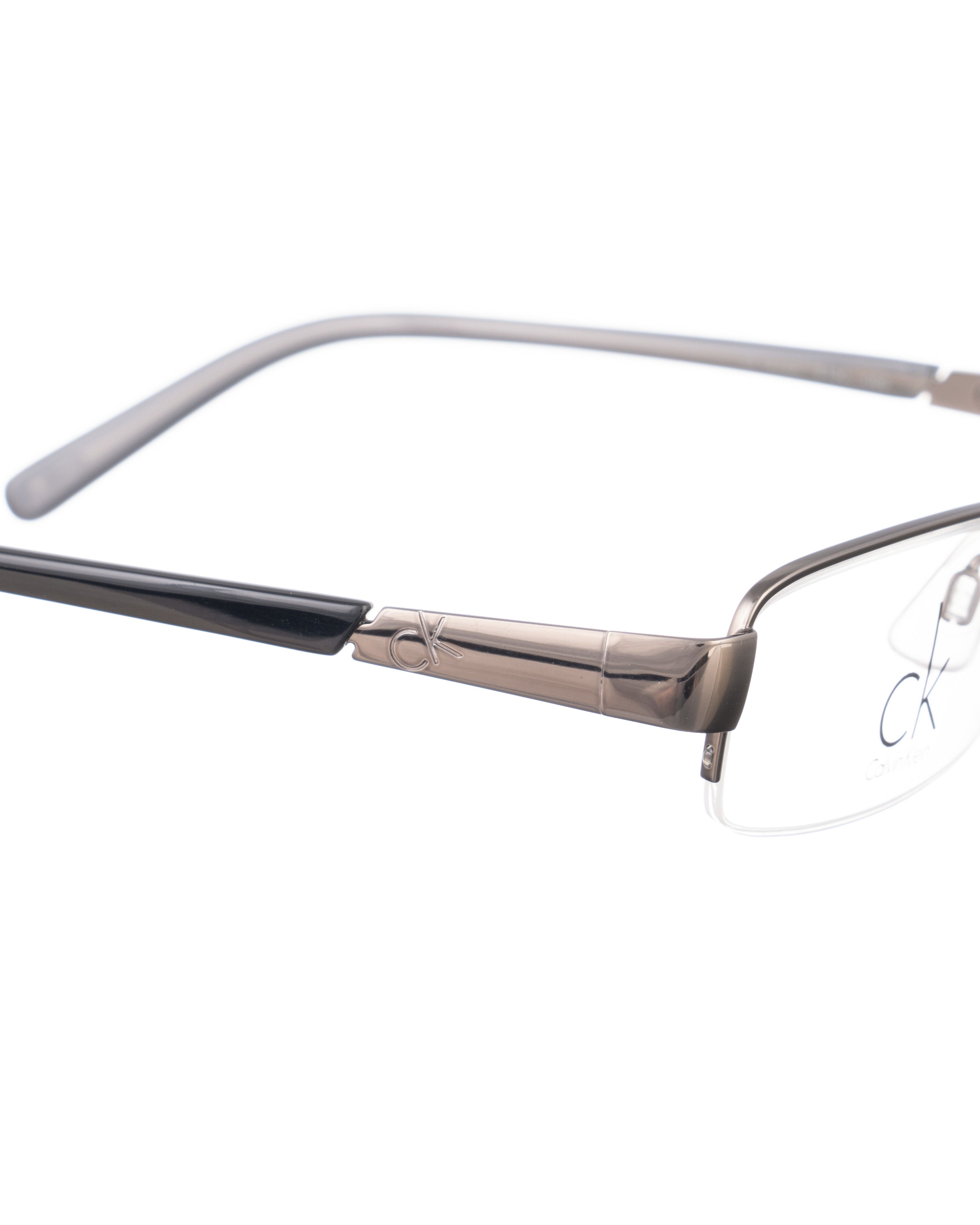 Calvin Klein Calvin Klein 00s Half Rim Grey Metallic Glasses Size ONE SIZE - 3 Thumbnail