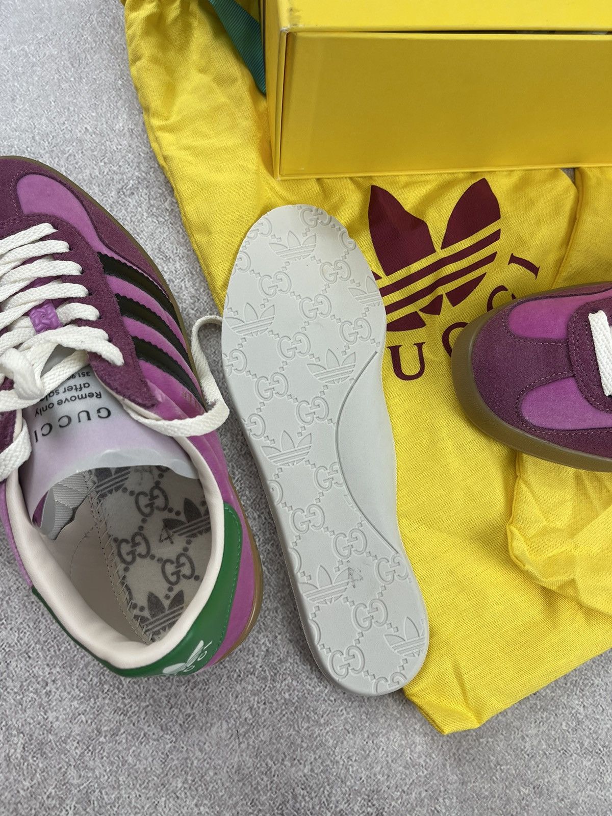 Adidas Adidas x Gucci Gazelle Velvet Pink Size US 7 Women’s Size US 7 / IT 37 - 13 Thumbnail