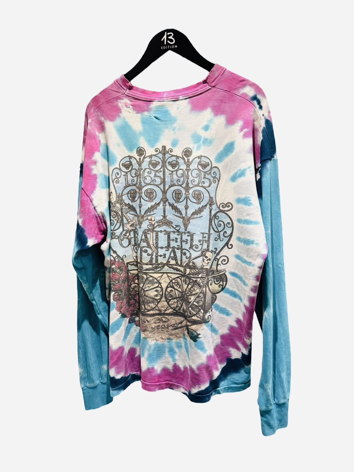 Grateful Dead Thrashed and Faded Vintage Grateful Dead Tie-Dye Long Sleeve Size US XXL / EU 58 / 5 - 2 Thumbnail
