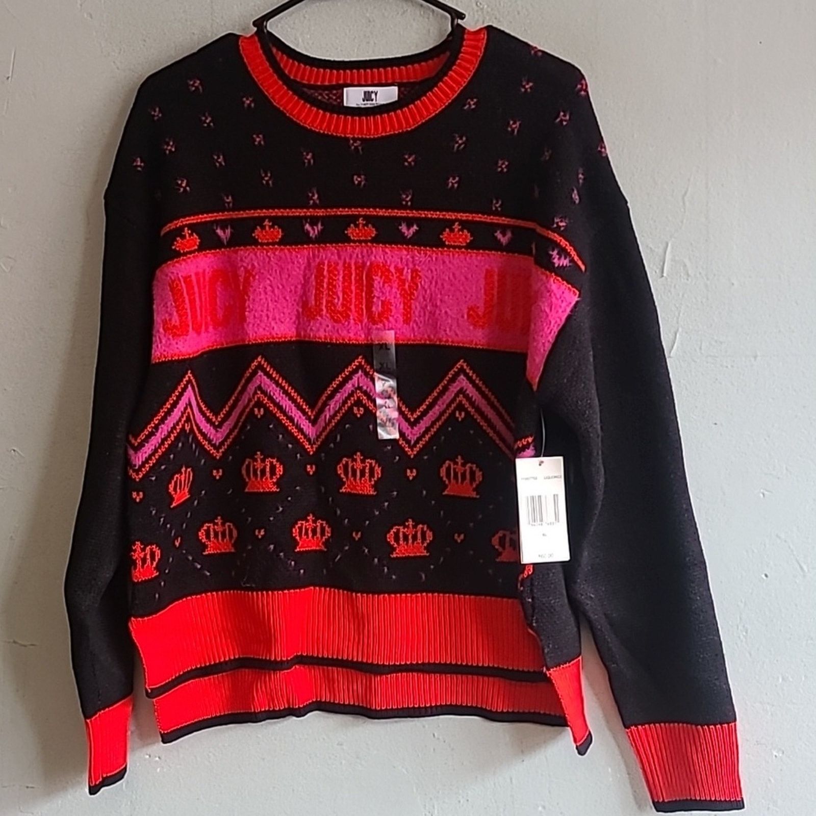 Juicy Couture NEW women's XL Juicy Couture black plush sweater Size XL / US 12-14 / IT 48-50 - 6 Thumbnail