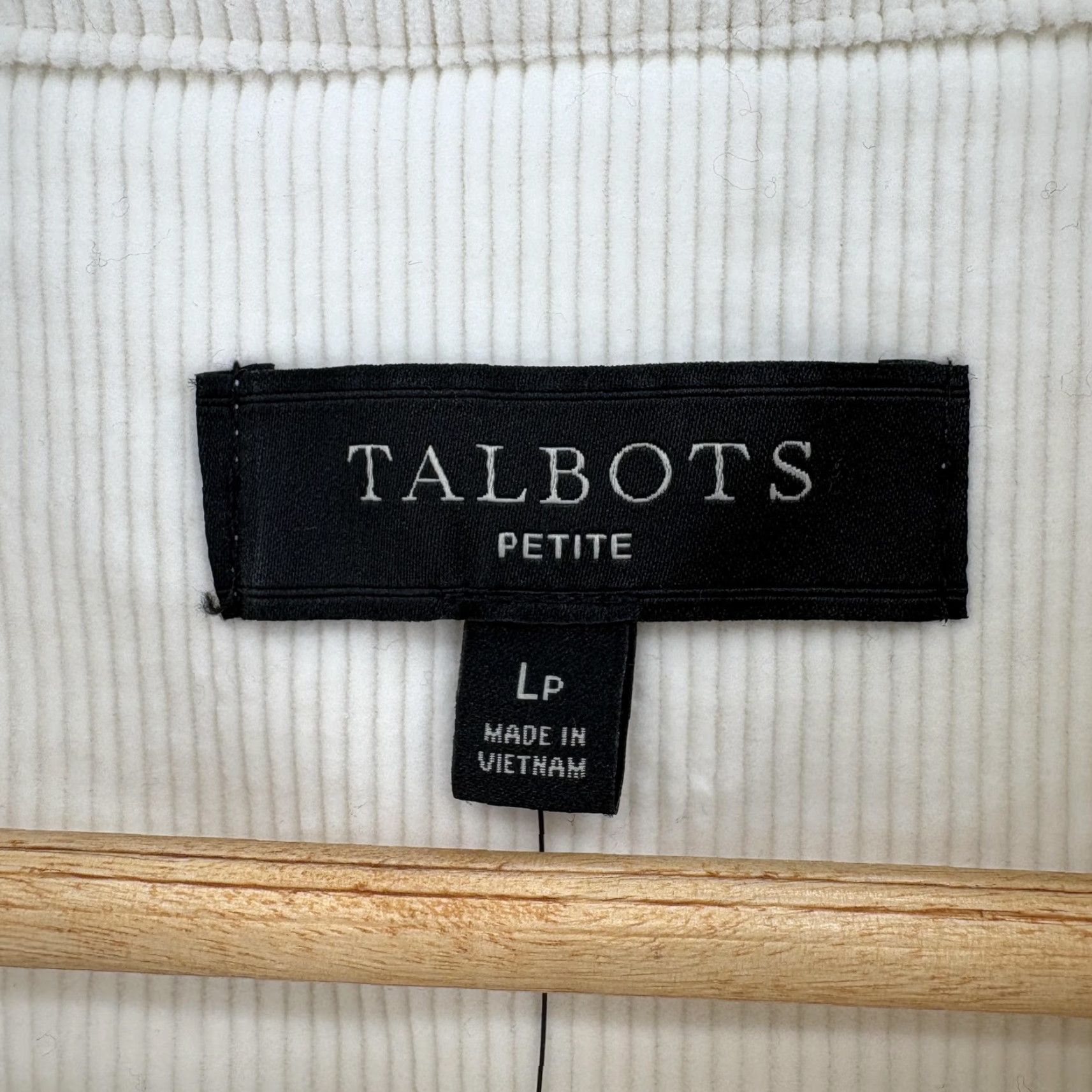 Talbots VINTAGE: TALBOTS Jacket Womens PL Beige Corduroy Button Front Utility Petite Casual NWT Size L / US 10 / IT 46 - 4 Thumbnail