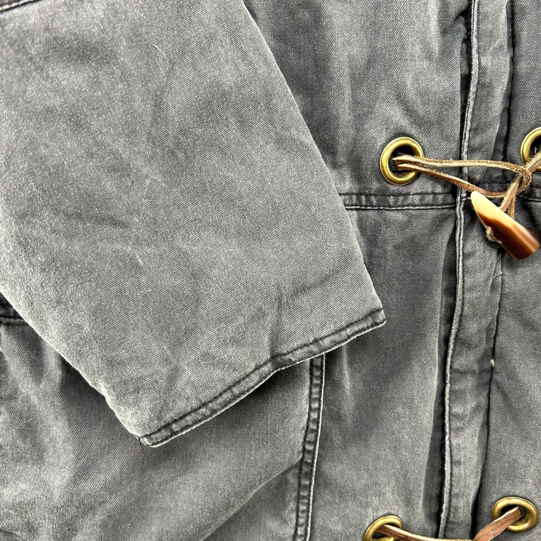 Vintage VINTAGE American Male Coat Mens L Gray Chore Barn Flannel Lined Toggle Long 90s Pea Coat, Zip, Button, Lined, Cotton Blend, 90s Theme Mens Size US L / EU 52-54 / 3 - 2 Thumbnail