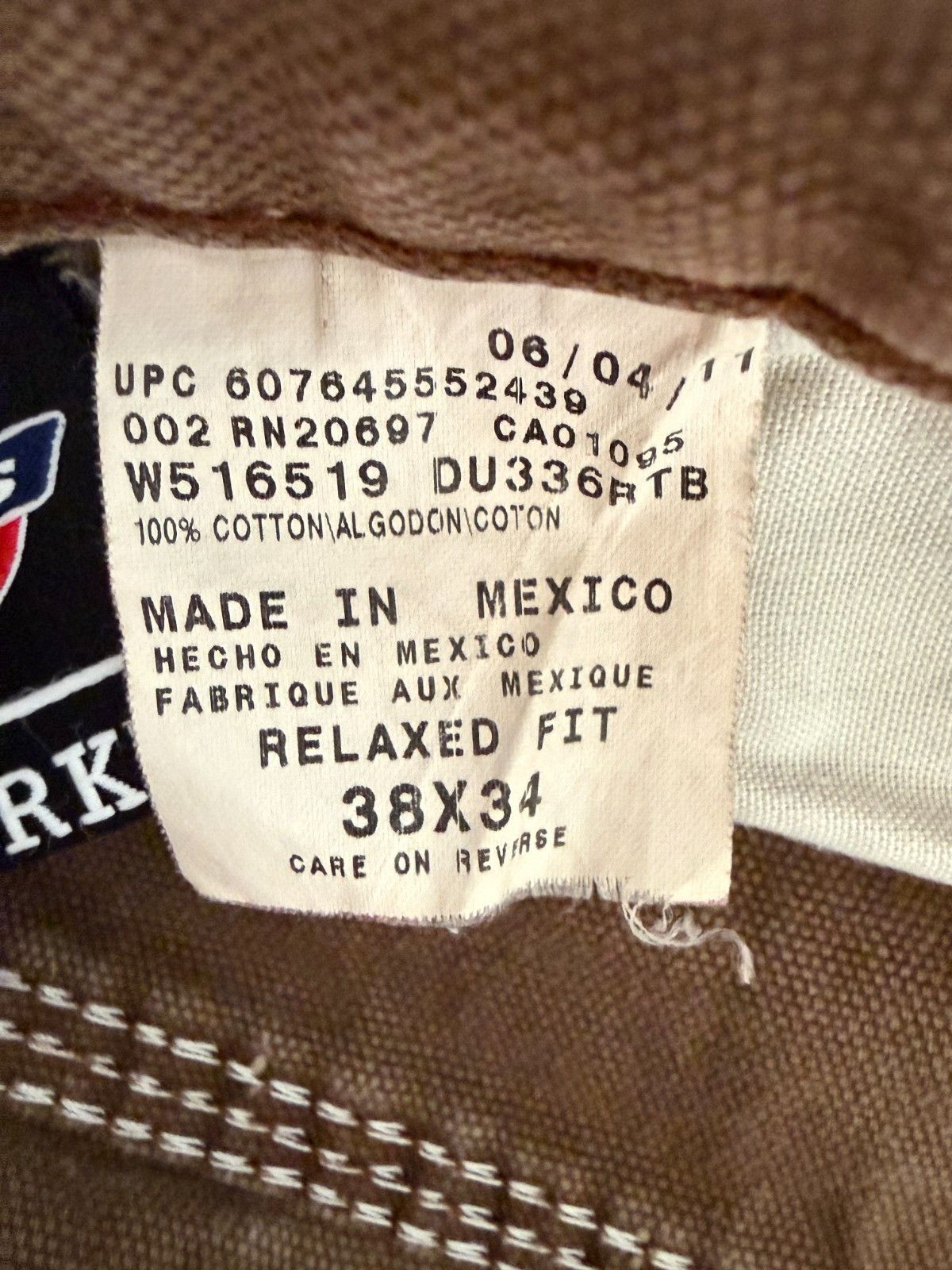 Dickies Dickies Mens 38x32 Brown Work Pants Heavyweight Carpenter U Size US 38 / EU 54 - 7 Thumbnail