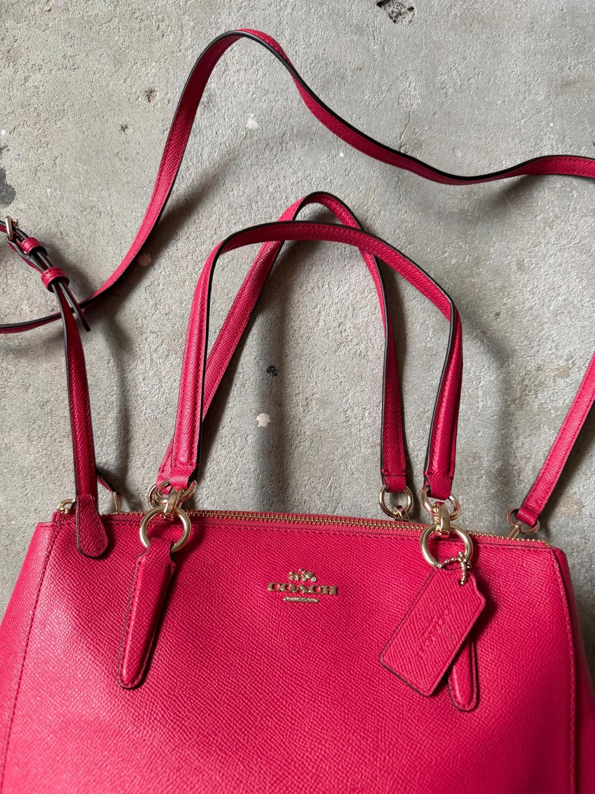 Coach Coach 2Way Crossgrain Christie Shoulder Bag Pink Size ONE SIZE - 3 Thumbnail
