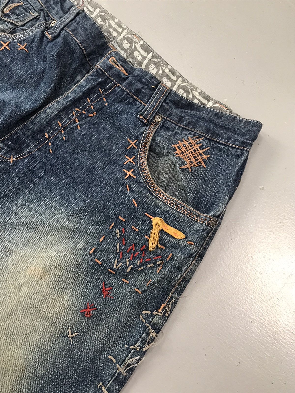Vintage Crazy Vintage stitching embroidered denim Size US 36 / EU 52 - 5 Thumbnail