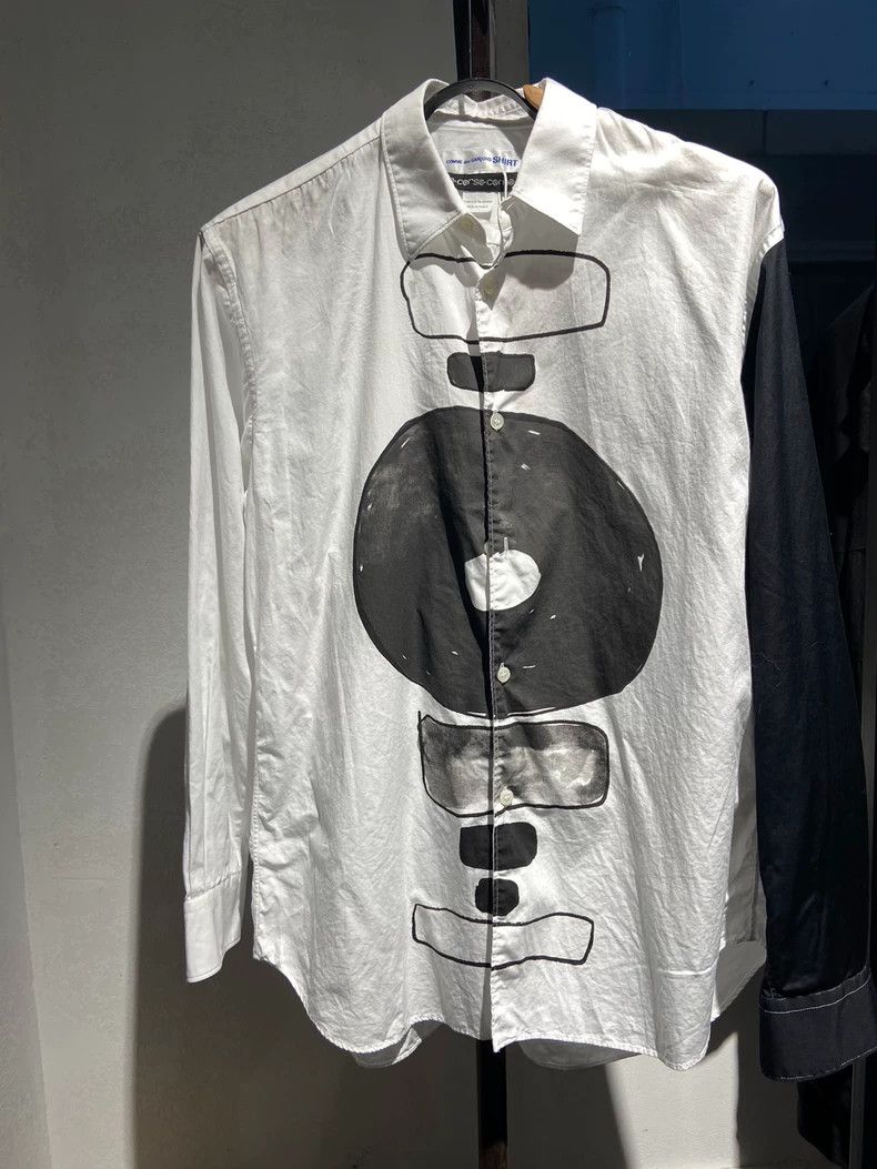 Comme des Garcons Comme Des Garcons Geometric pattern patchwork sleeve shirt Size US S / EU 44-46 / 1 - 1 Thumbnail