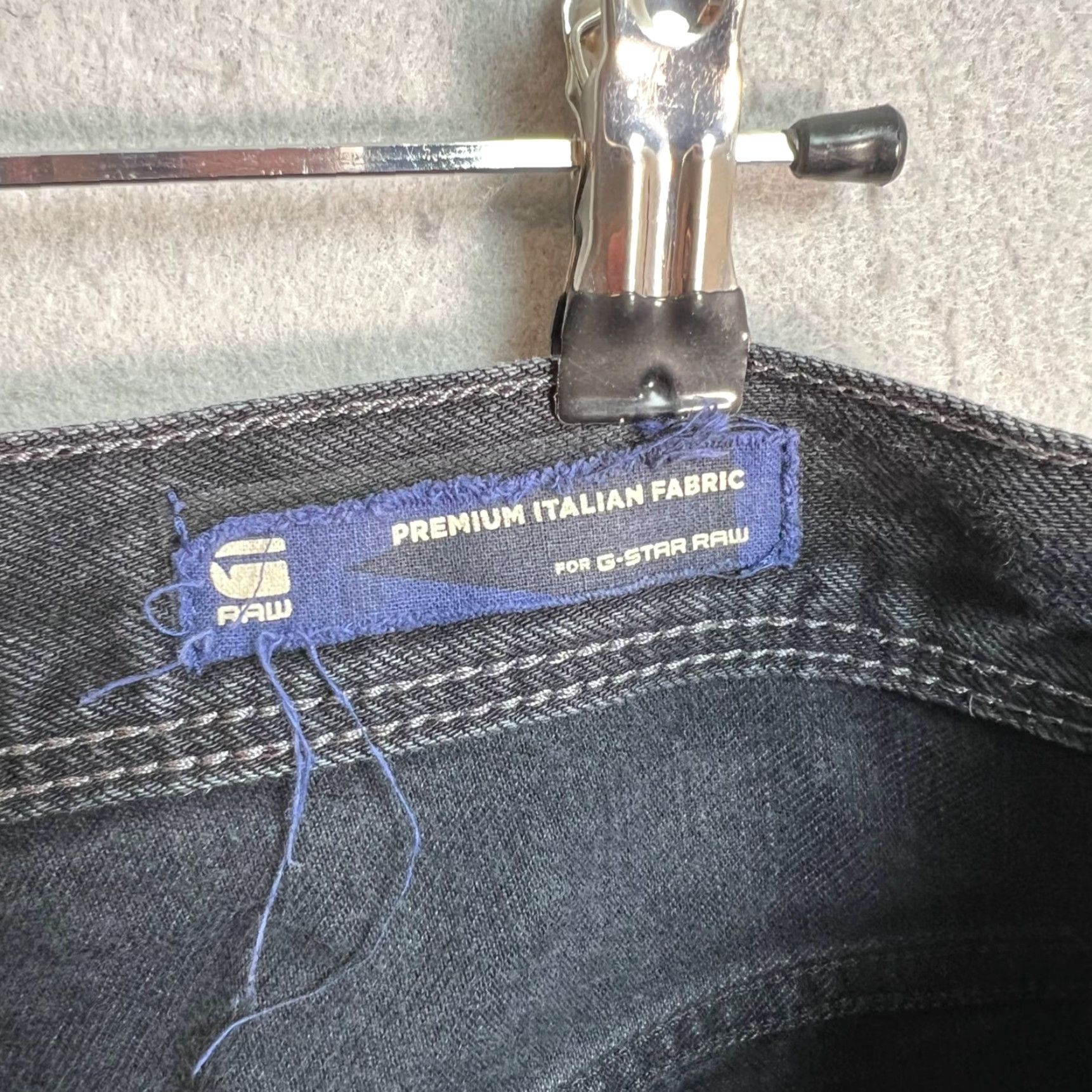 Vintage VINTAGE G-Star Raw Stray Ultra High Straight Jeans Women 31 x 34 Black Denim 90s Size 24" / US 00 / IT 34 - 4 Thumbnail